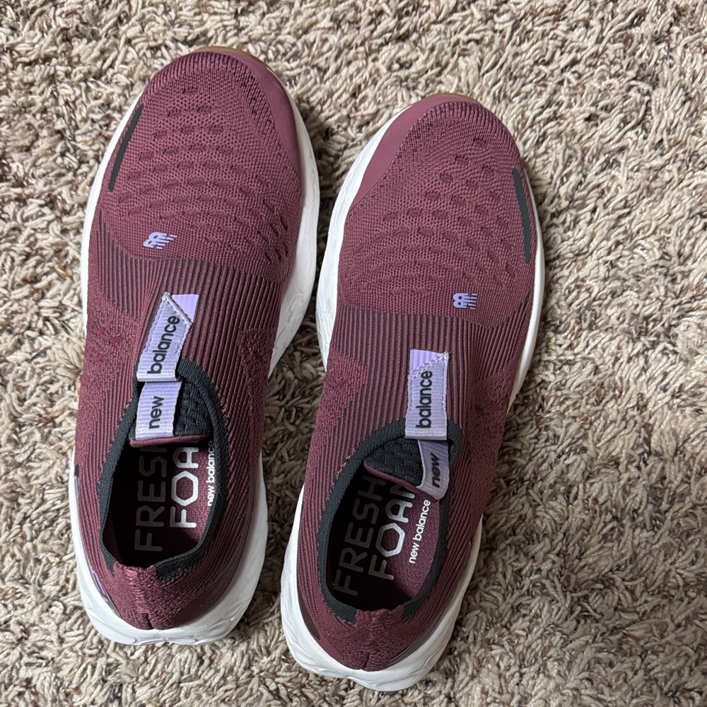 New Balance Women's Maroon Slip-On Sneakers